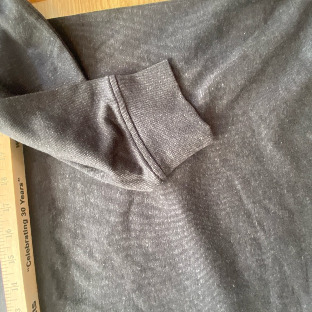Adidas Men's Dark Gray Hoodie with bright orange  Logo , SIZE MEDIUM - Picture 8 of 10